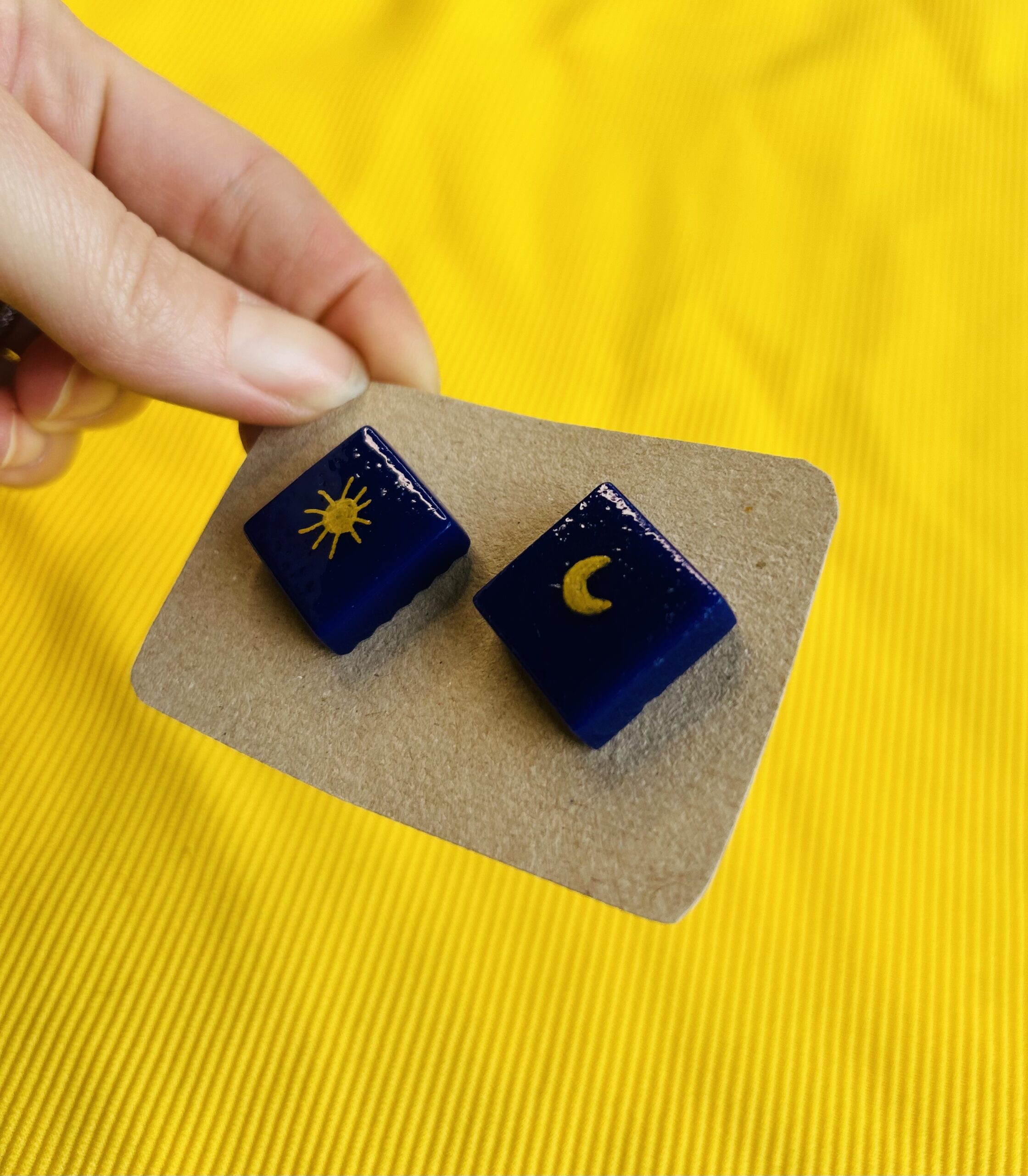 "Soleil et Lune" - Boucles d'oreilles – Image 2