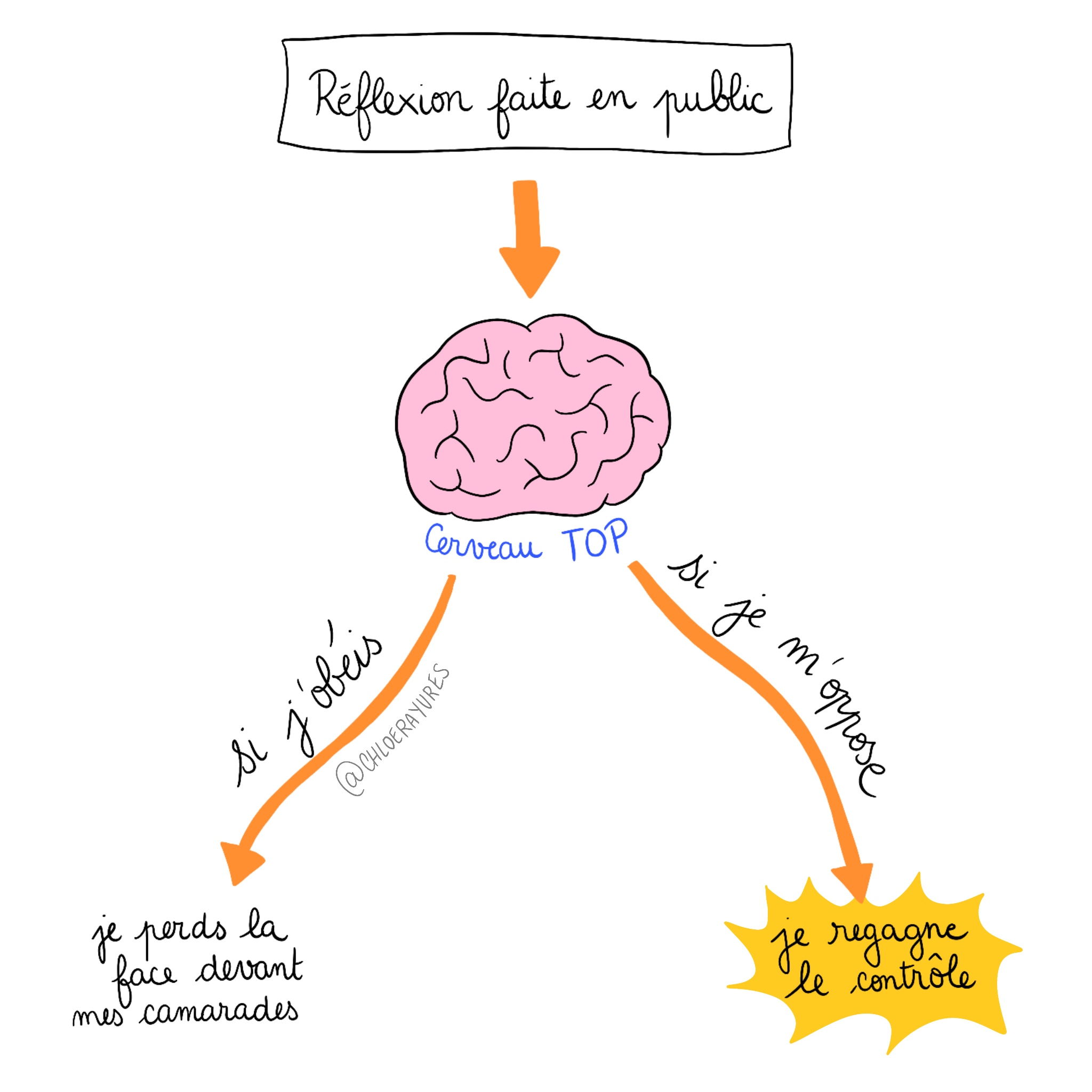 dans le cerveau d'un élève avec trouble d'opposition provocation